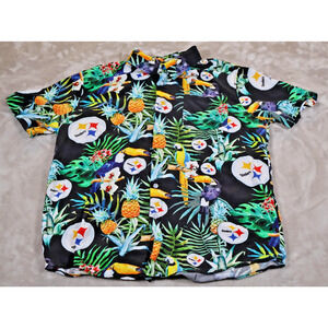 Pittsburgh Steelers Shirt Mens Large Hawaiian NFL Football Team Apparel Tropical